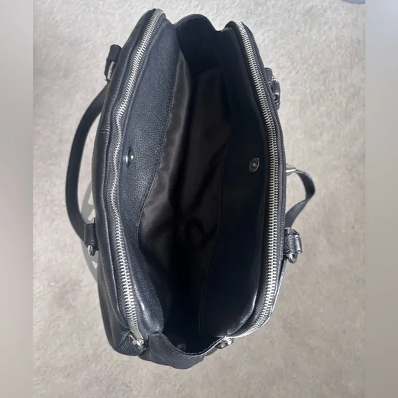 Vintage Coach Penelope Black Pebbled Leather Turnlock Satchel Shoulder Bag - Picture 7 of 15